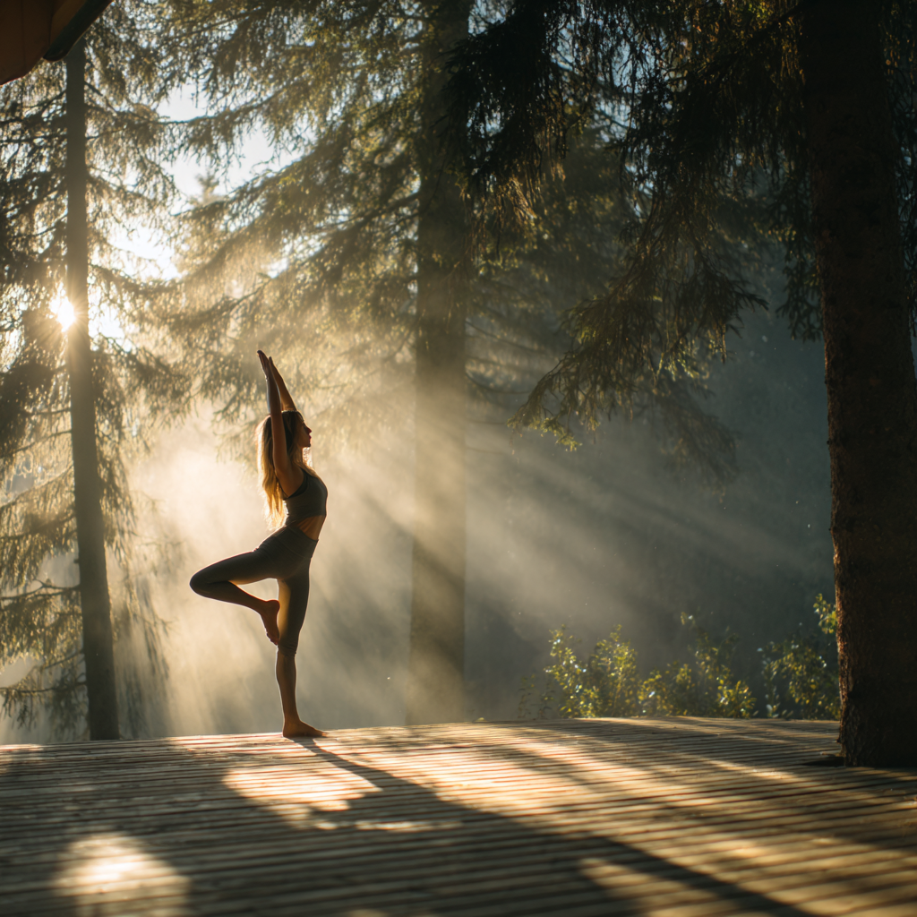 Інструктор йоги проводить індивідуальне заняття